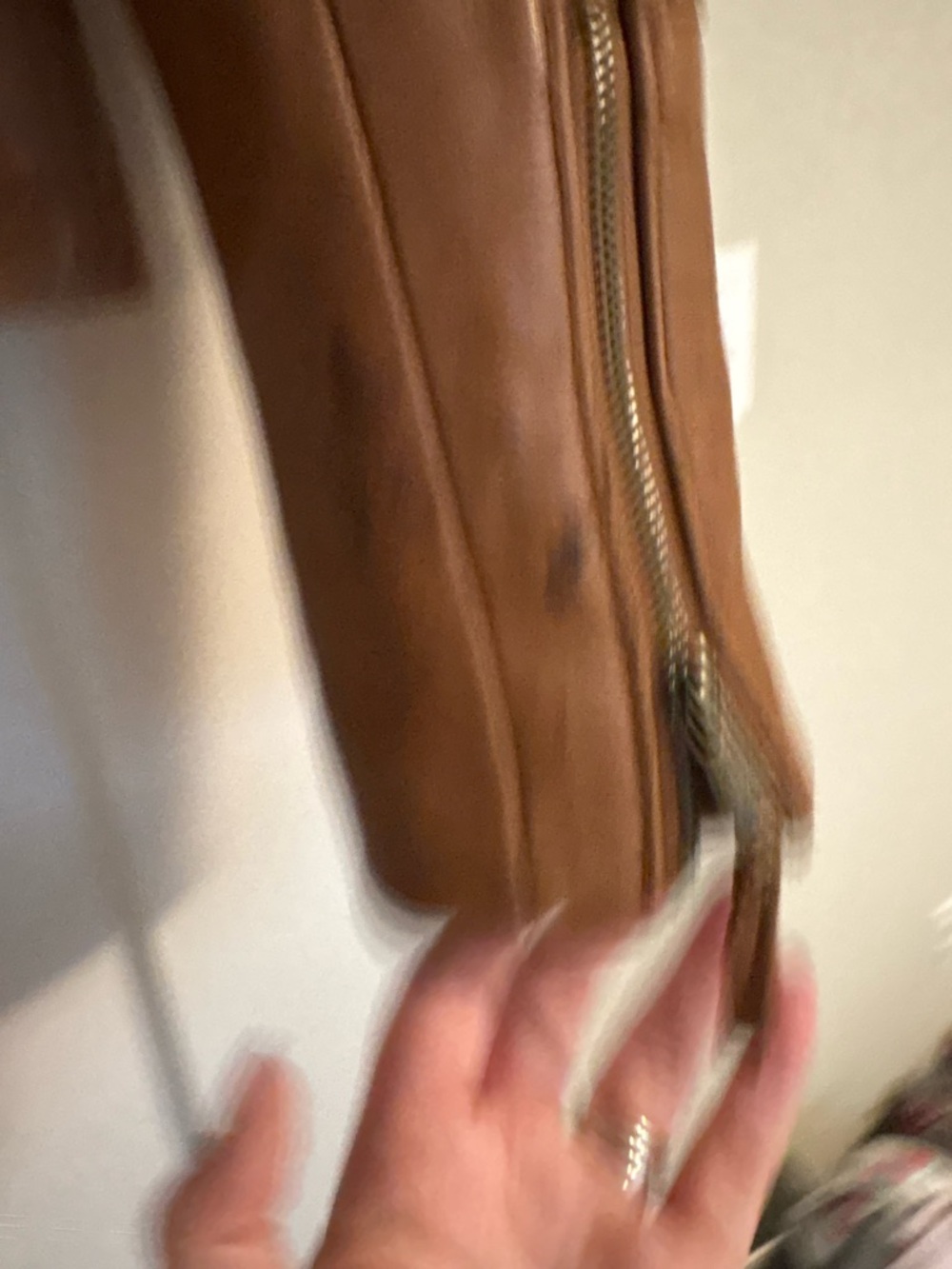 Michael Kors Cognac Brown Leather Jacket - Picture 5 of 6